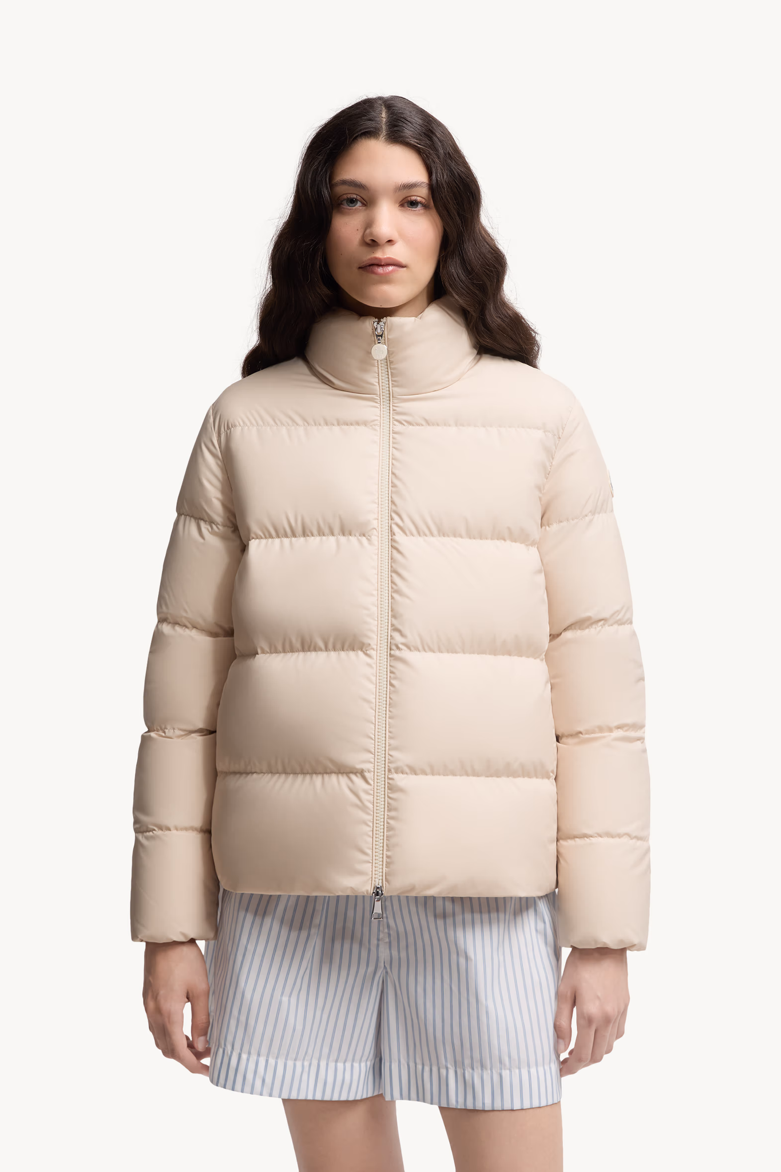 Mauzun Short Down Jacket Women Light Beige Moncler 3